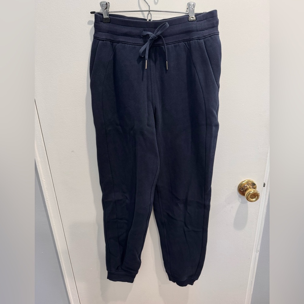 Womens  Lululemon navy blue scuba joggers